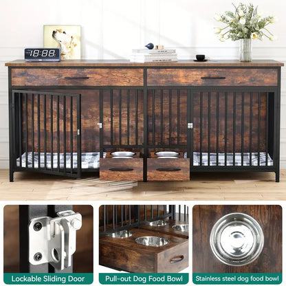 Tiveario Home™ Heavy Duty Wooden Kennel