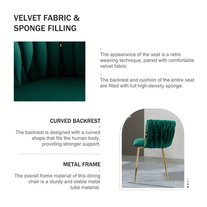 Luxury Velvet Chairs (Set of 2)