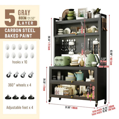 5-Tier Kitchen Rack