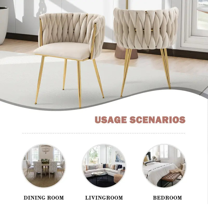 Luxury Velvet Chairs (Set of 2)