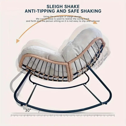 Tiveario Home™ Outdoor Papasan Rocking Chair