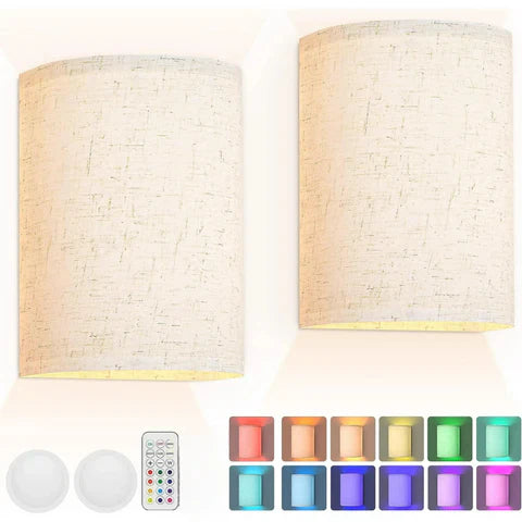 Linen Glow Wall Lamp (Set of 2)