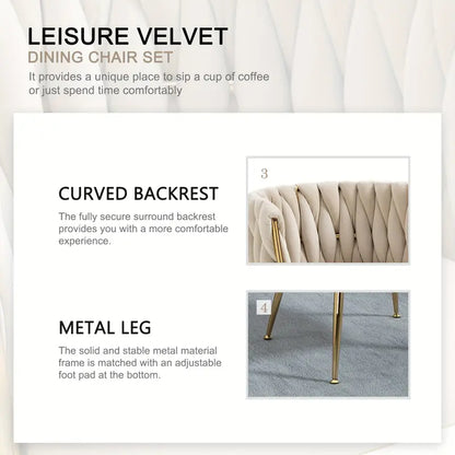 Luxury Velvet Chairs (Set of 2)