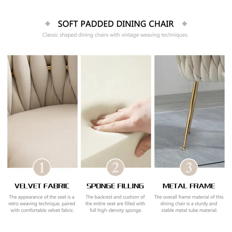 Luxury Velvet Chairs (Set of 2)