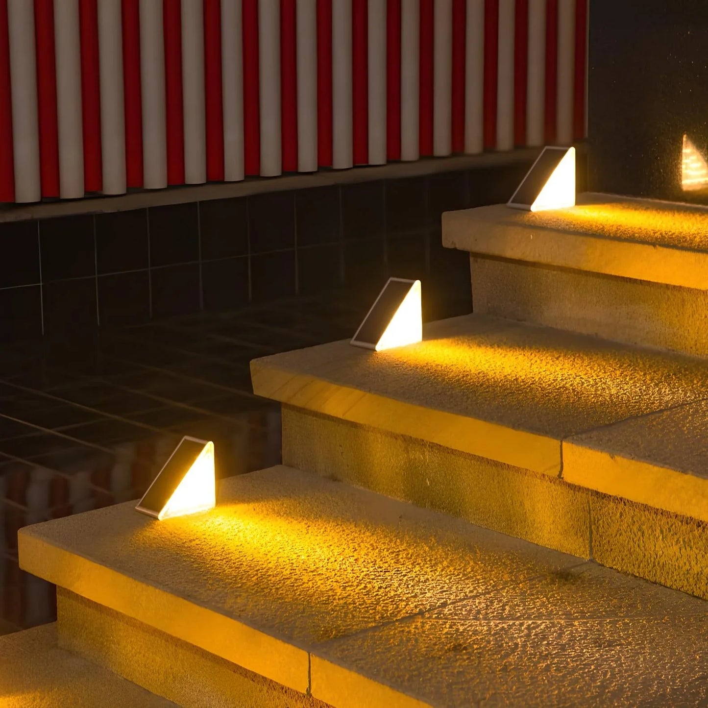 Solar Powered Stair Lights (Set of 6)