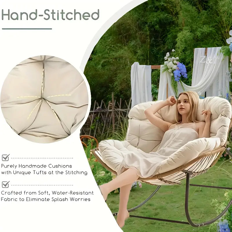 Tiveario Home™ Outdoor Papasan Rocking Chair