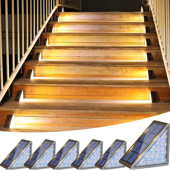 Solar Powered Stair Lights (Set of 6)
