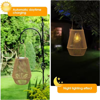 Tiveario Home™ Solar Bamboo Lantern (Set of 2)