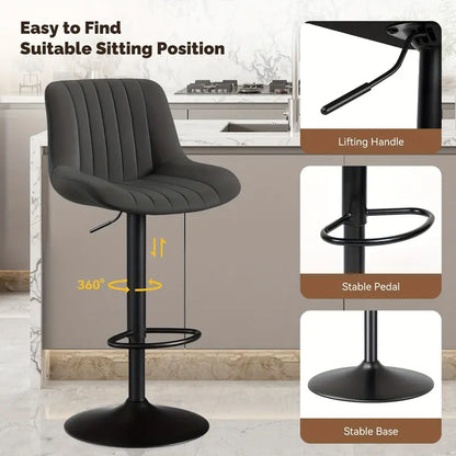 Tiveario Home™ Leather Barstool