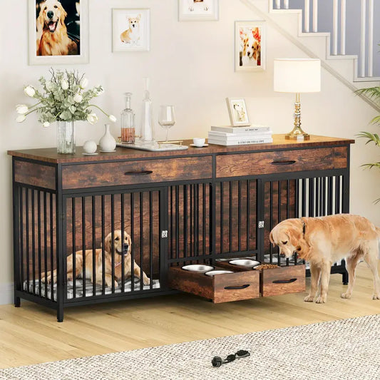 Tiveario Home™ Heavy Duty Wooden Kennel
