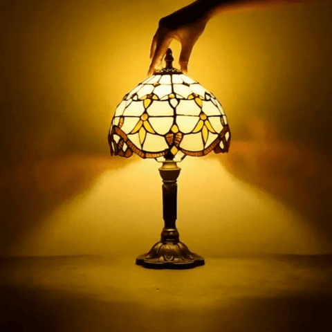 Antique Stained Glass Lamp
