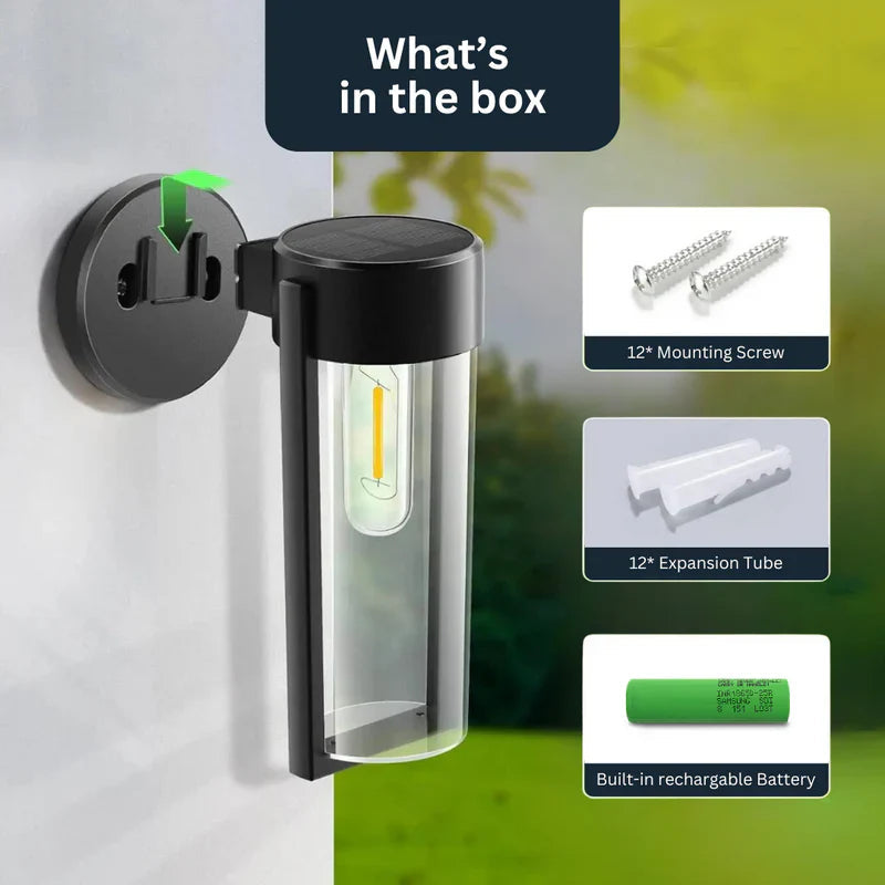 Solar Powered Wall Light (Set of 2)